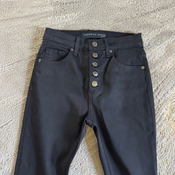 VERONICA BEARD Jeans Debbie Coated High Rise Skinny black crop high rise 25 / 0 - Picture 9 of 16